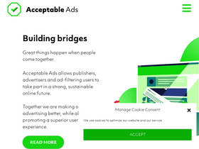 'acceptableads.com' screenshot