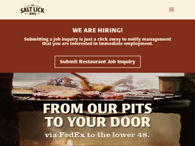 'saltlickbbq.com' screenshot