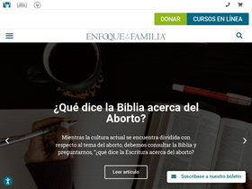 'enfoquealafamilia.com' screenshot