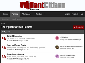 'vigilantcitizenforums.com' screenshot