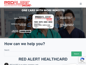 'redalertcard.com' screenshot