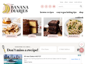 'thebananadiaries.com' screenshot