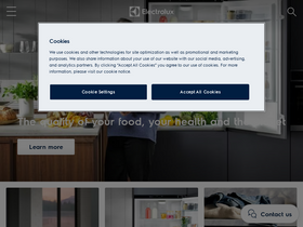 'electrolux.co.uk' screenshot