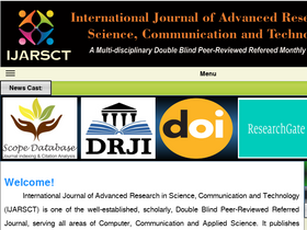 'ijarsct.co.in' screenshot