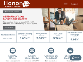 'honorcu.com' screenshot