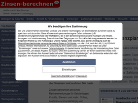 'zinsen-berechnen.de' screenshot