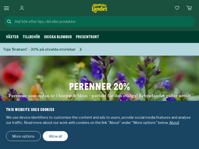 'blomsterlandet.se' screenshot