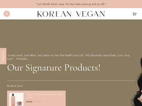 Korean Vegan Beauty website screenshot