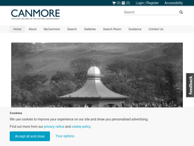 'canmore.org.uk' screenshot