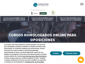 'opositer.edu.es' screenshot