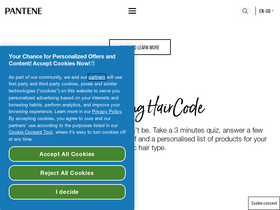 'pantene.co.uk' screenshot