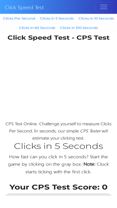 CPS Test / CPS Tester / Click Test