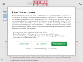 'arbeitslosenselbsthilfe.org' screenshot