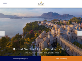 'oberoihotels.com' screenshot
