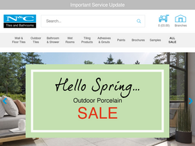 'nctilesandbathrooms.com' screenshot