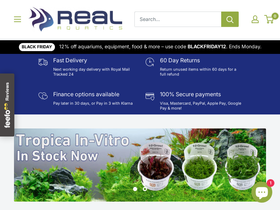 'realaquatics.co.uk' screenshot