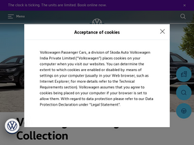 'volkswagen.co.in' screenshot