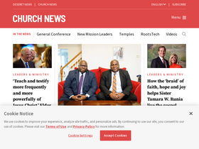 'thechurchnews.com' screenshot