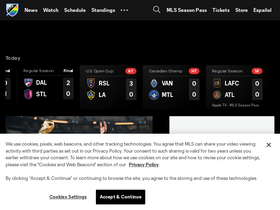 'mlssoccer.com' screenshot