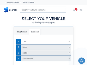 'spareto.com' screenshot