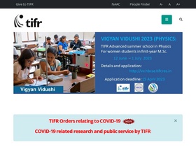 'tifr.res.in' screenshot