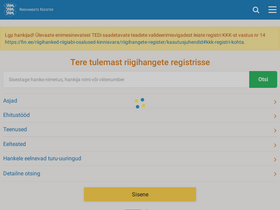 'riigihanked.riik.ee' screenshot