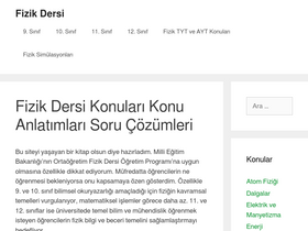 'fizikdersi.gen.tr' screenshot