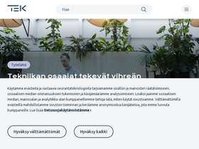 'tek.fi' screenshot