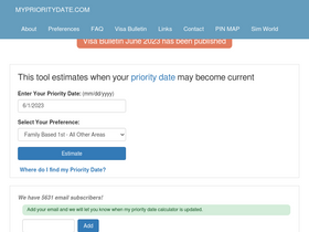 'myprioritydate.com' screenshot