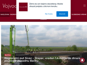 'vojvodinauzivo.rs' screenshot