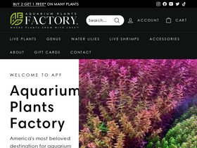 'aquariumplantsfactory.com' screenshot