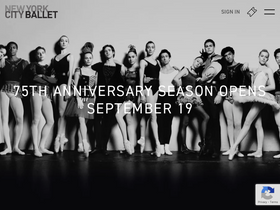 'nycballet.com' screenshot