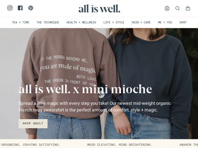 helloalliswell.com homepage screenshot