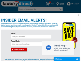 'factorydirect.ca' screenshot