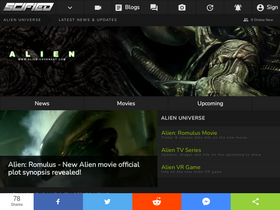 'alien-covenant.com' screenshot