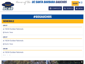 'ucsbgauchos.com' screenshot