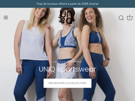uniqsportswear.com homepage screenshot