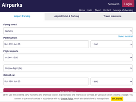 'airparks.co.uk' screenshot