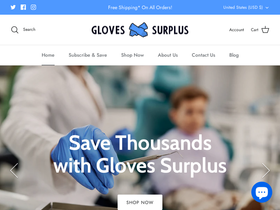 glovessurplus.com homepage screenshot