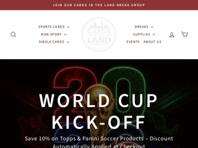 cardsintheland.com homepage screenshot