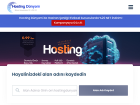 'hostingdunyam.com.tr' screenshot