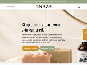 nazanaturals.com homepage screenshot