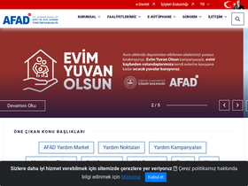 'afad.gov.tr' screenshot