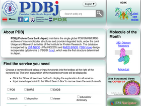 'pdbj.org' screenshot