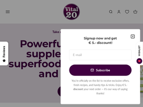 Vital20 homepage screenshot