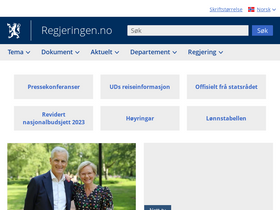 'regjeringen.no' screenshot