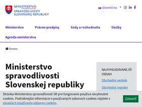'justice.sk' screenshot