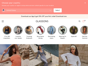 'glassons.com' screenshot