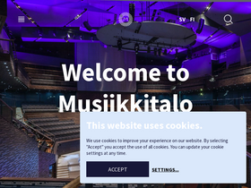 'musiikkitalo.fi' screenshot