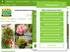 'viherpeukalot.fi' screenshot